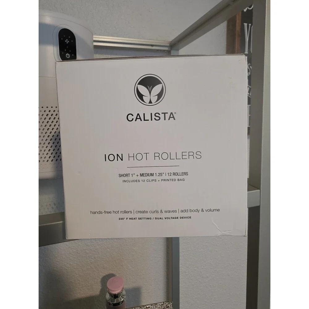 NWT Calista Ion Hot Rollers Short & Medium with Clips and Bag